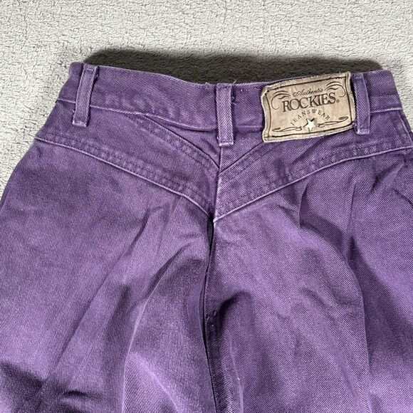 Vintage Rockies Rocky Mountain Jeans Western Bareback Purple Women Size 25WX35L - Picture 16 of 16